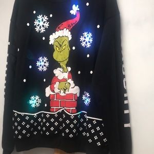 Ugly Christmas top-The Grinch.XL -15-17- working light